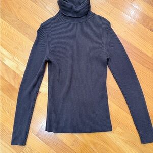 Banana Republic Brown Ribbed Turtleneck Sweater